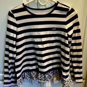 Vineyard Vines, blue and white striped sweatshirt, size L (14)